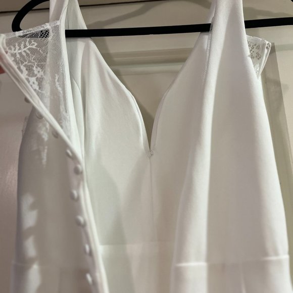 Lulu's Long-Lasting Love Ivory Lace V-Neck Mermaid Dress - Picture 15 of 15